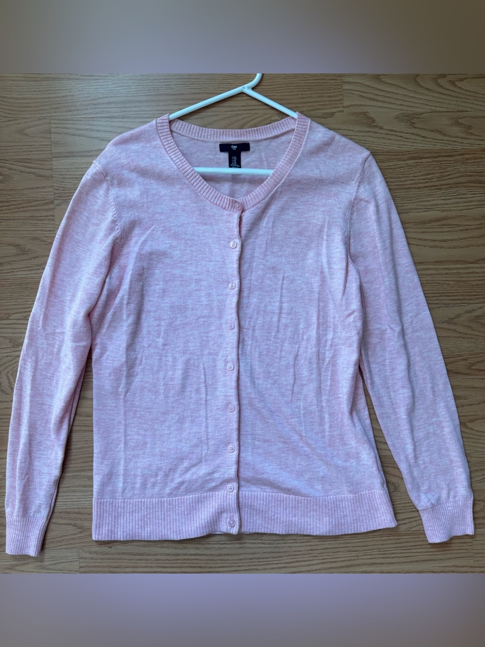GAP Light Pink Women's Button-Front Cardigan Sweater - XL